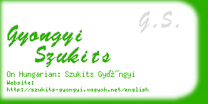 gyongyi szukits business card